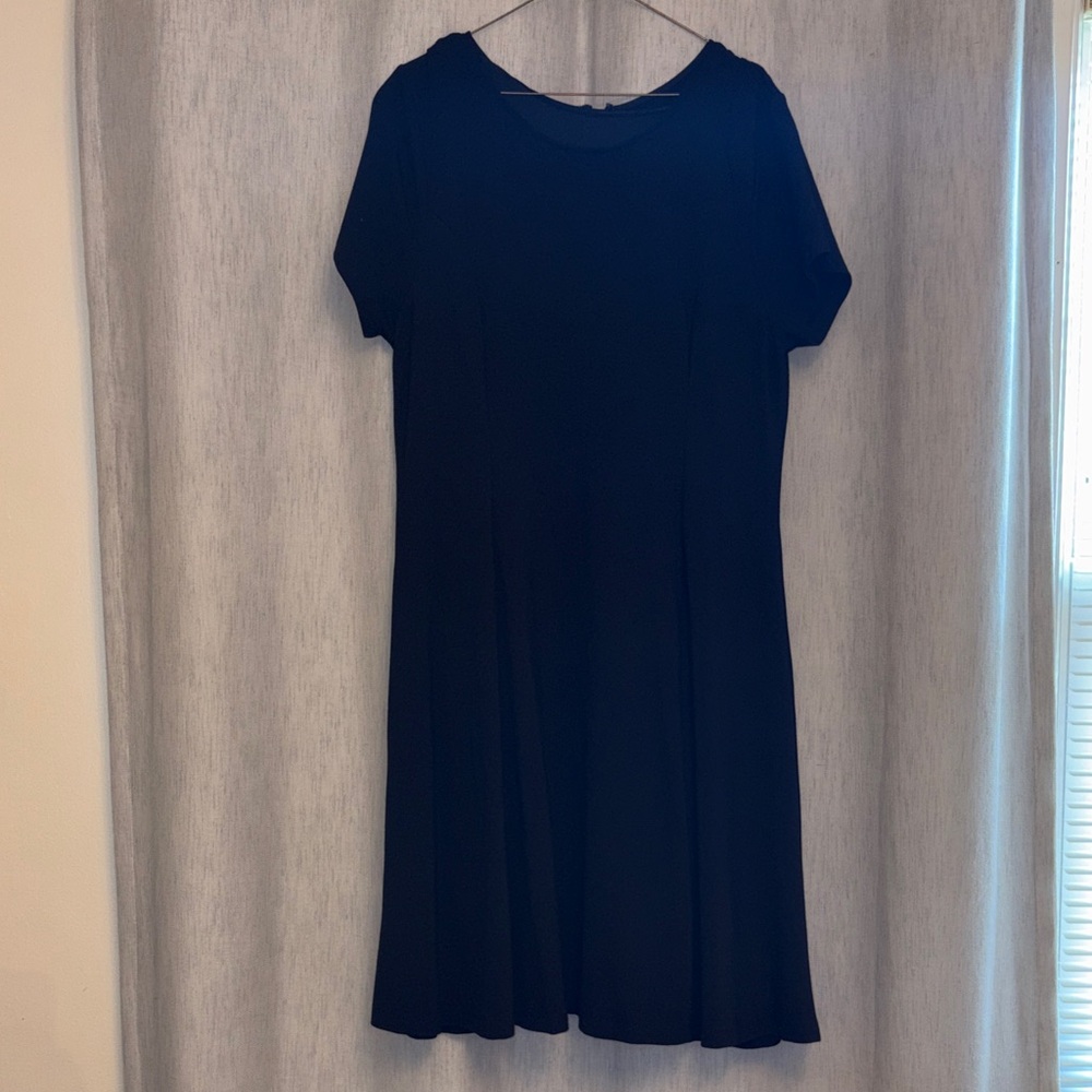 Ruby Ribbon Classic Black Midi Dress